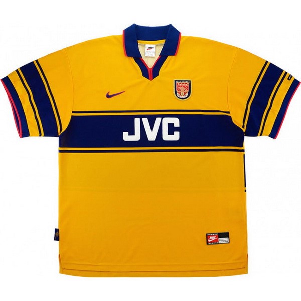 Tailandia Camiseta Arsenal 2ª Kit Retro 1997 1999 Amarillo